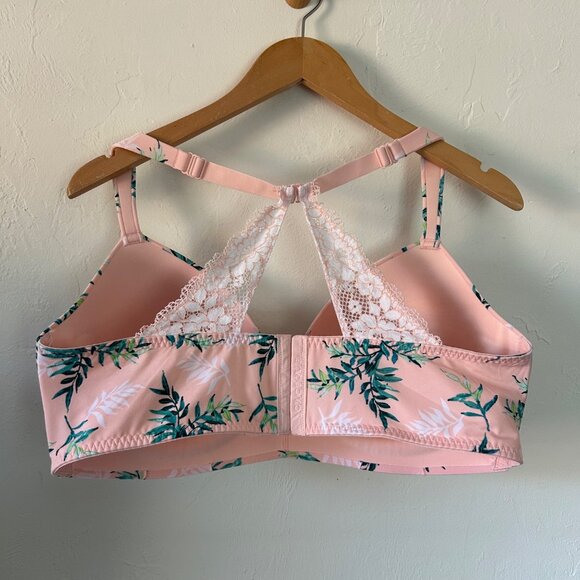 Cacique 42DD Floral T-Shirt & Plunge Bras Set Of 2 - Picture 7 of 10